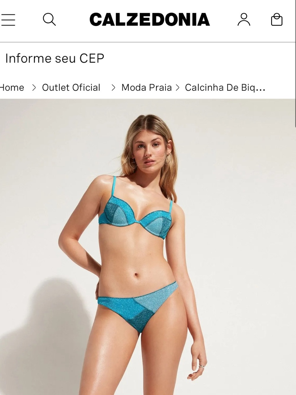 Teal Shimmer Bikini Set